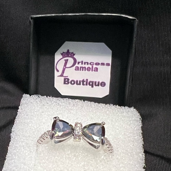 Mystic Fire Topaz Inspired Bow tie Ring - Picture 10 of 10